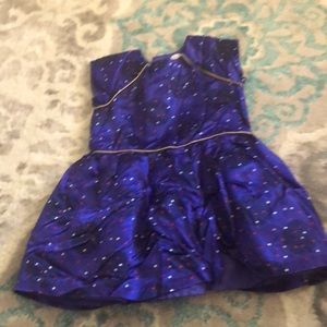 Purple cap sleeve dress